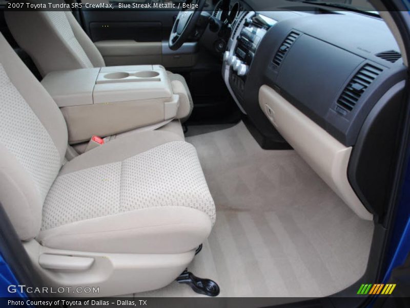 Blue Streak Metallic / Beige 2007 Toyota Tundra SR5 CrewMax