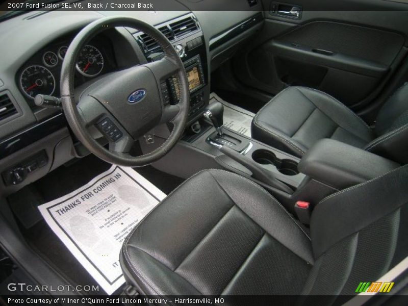Black / Charcoal Black 2007 Ford Fusion SEL V6