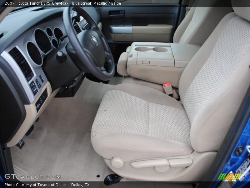 Blue Streak Metallic / Beige 2007 Toyota Tundra SR5 CrewMax