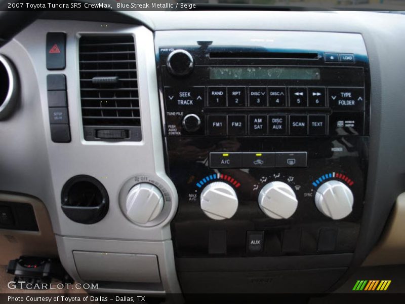 Blue Streak Metallic / Beige 2007 Toyota Tundra SR5 CrewMax