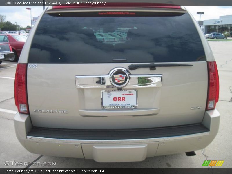 Gold Mist / Ebony/Ebony 2007 Cadillac Escalade ESV AWD
