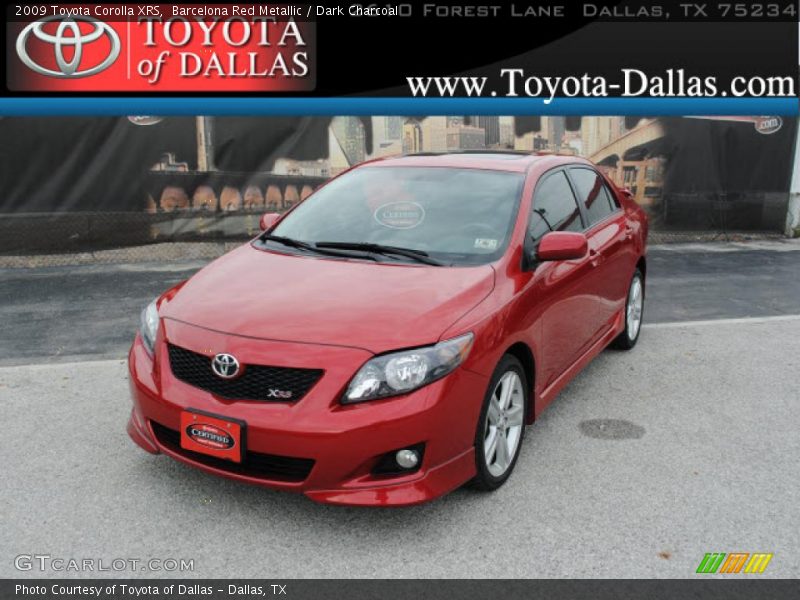 Barcelona Red Metallic / Dark Charcoal 2009 Toyota Corolla XRS