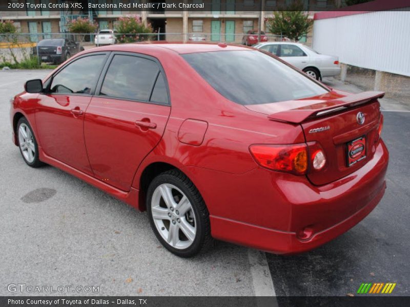 Barcelona Red Metallic / Dark Charcoal 2009 Toyota Corolla XRS