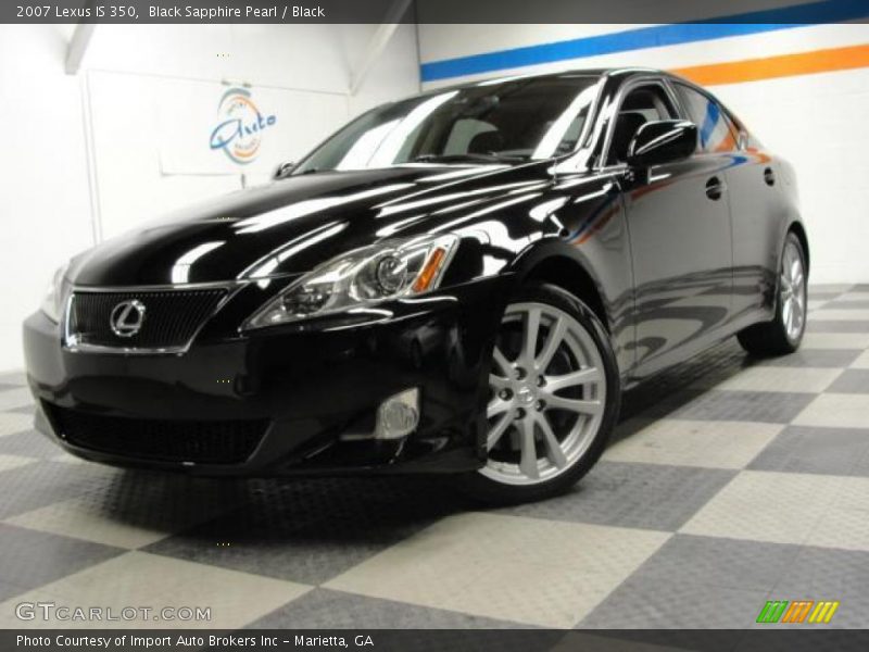 Black Sapphire Pearl / Black 2007 Lexus IS 350