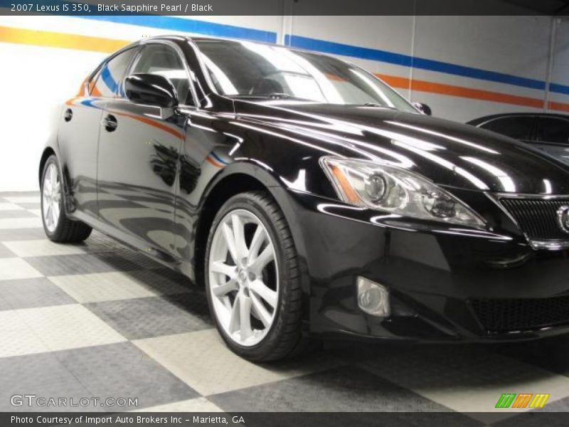 Black Sapphire Pearl / Black 2007 Lexus IS 350