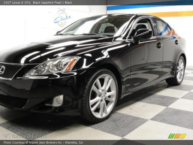 Black Sapphire Pearl / Black 2007 Lexus IS 350