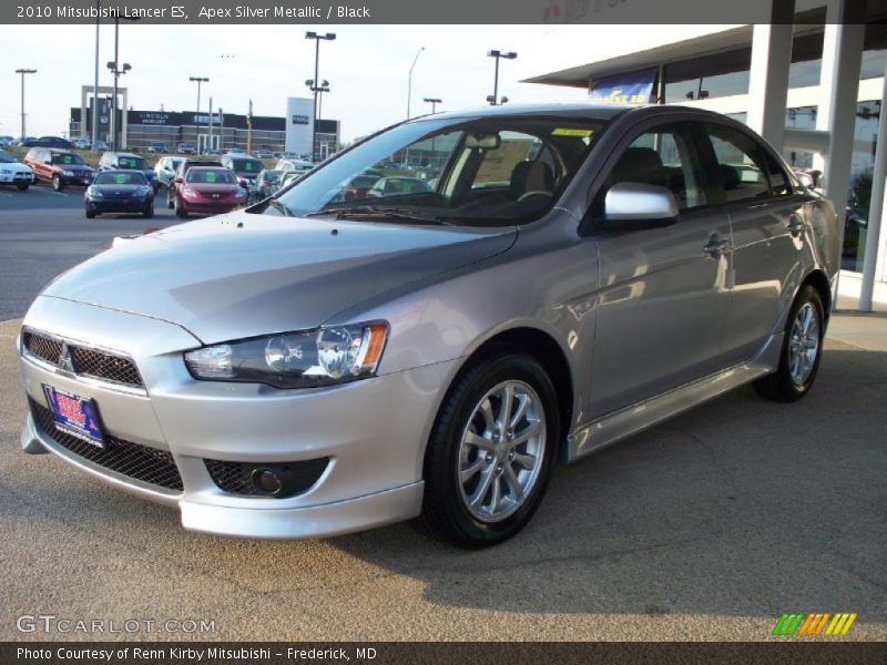 Apex Silver Metallic / Black 2010 Mitsubishi Lancer ES