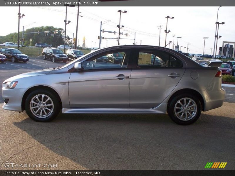Apex Silver Metallic / Black 2010 Mitsubishi Lancer ES