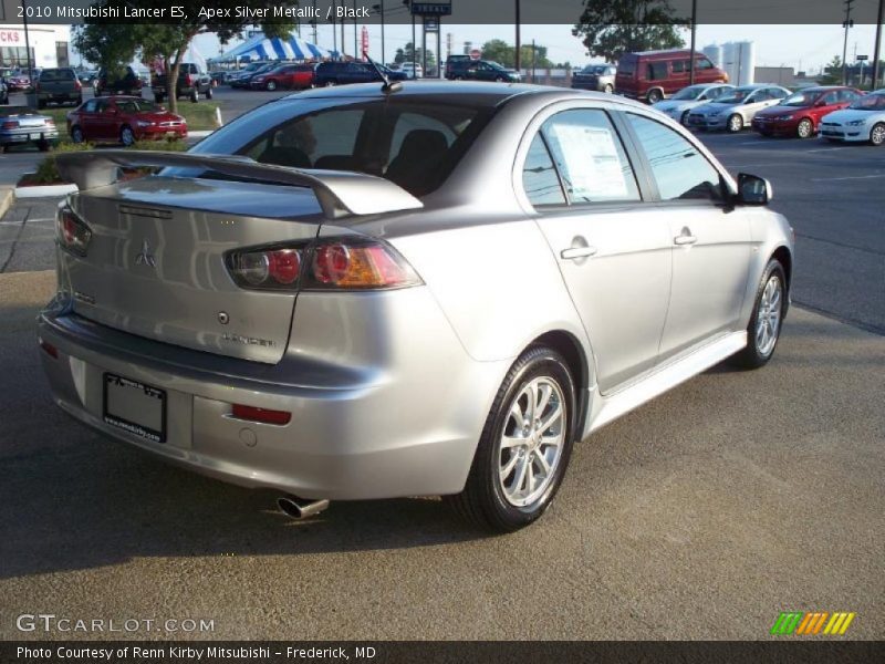 Apex Silver Metallic / Black 2010 Mitsubishi Lancer ES