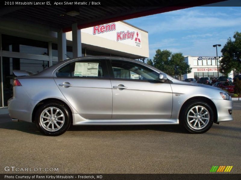 Apex Silver Metallic / Black 2010 Mitsubishi Lancer ES