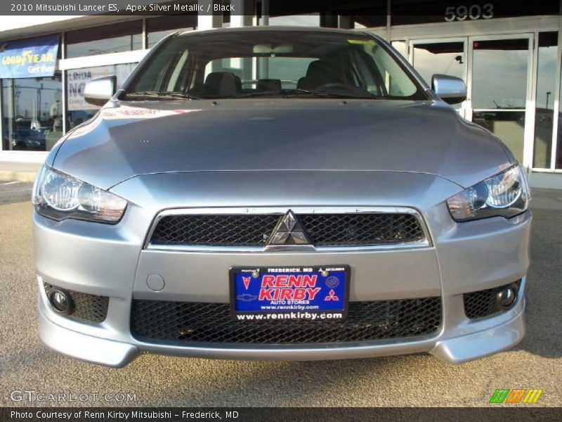 Apex Silver Metallic / Black 2010 Mitsubishi Lancer ES
