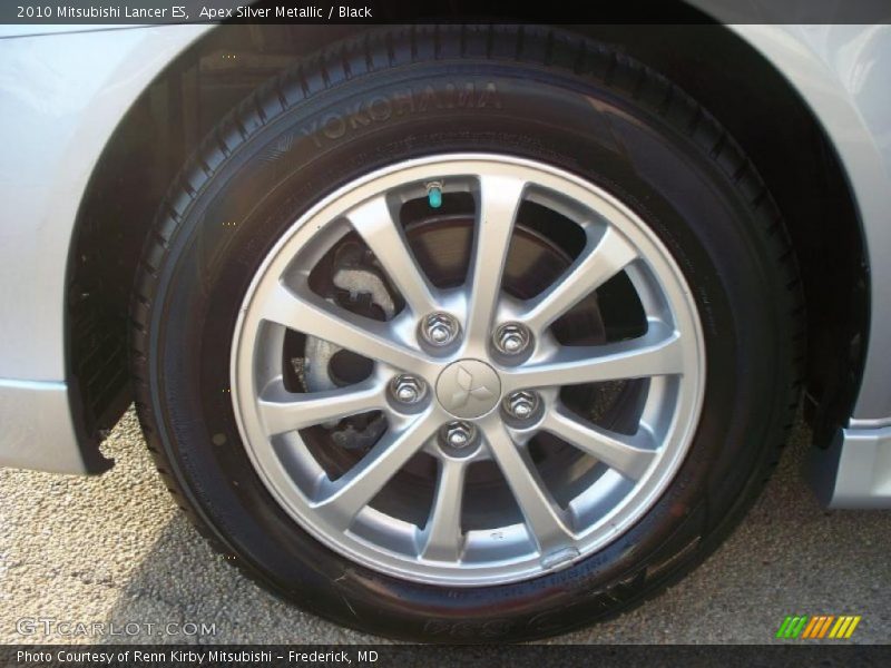 Apex Silver Metallic / Black 2010 Mitsubishi Lancer ES