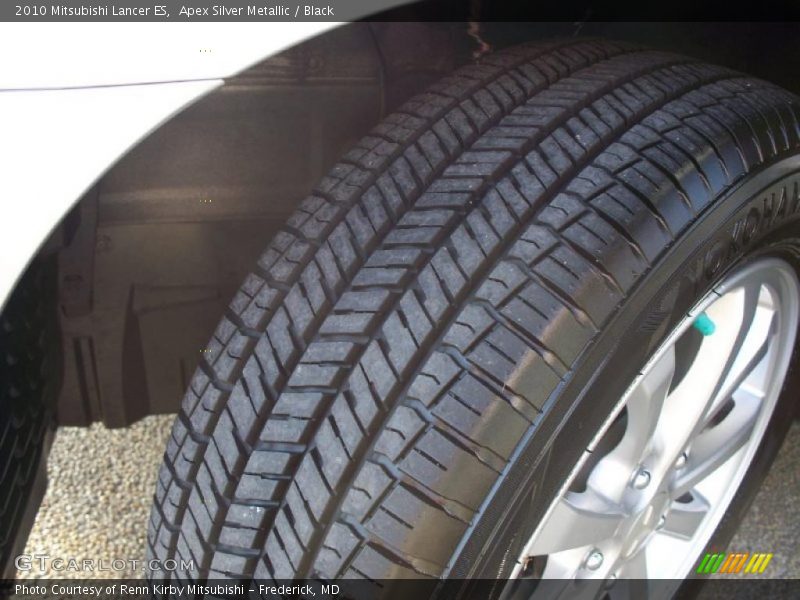 Apex Silver Metallic / Black 2010 Mitsubishi Lancer ES