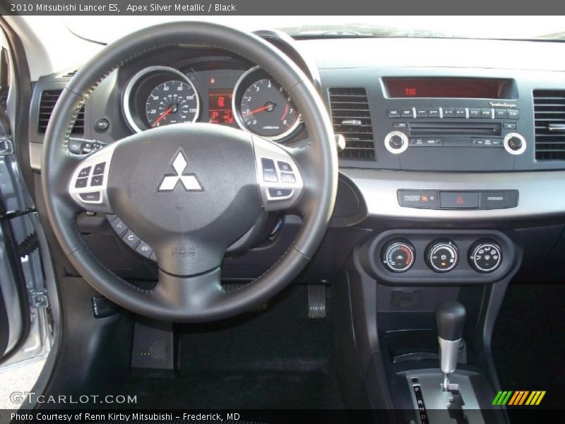 Apex Silver Metallic / Black 2010 Mitsubishi Lancer ES