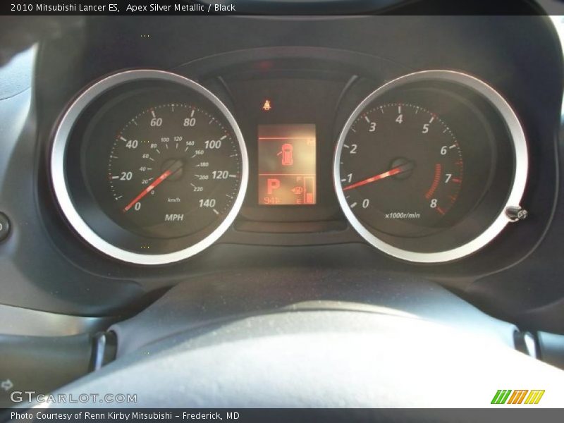 Apex Silver Metallic / Black 2010 Mitsubishi Lancer ES