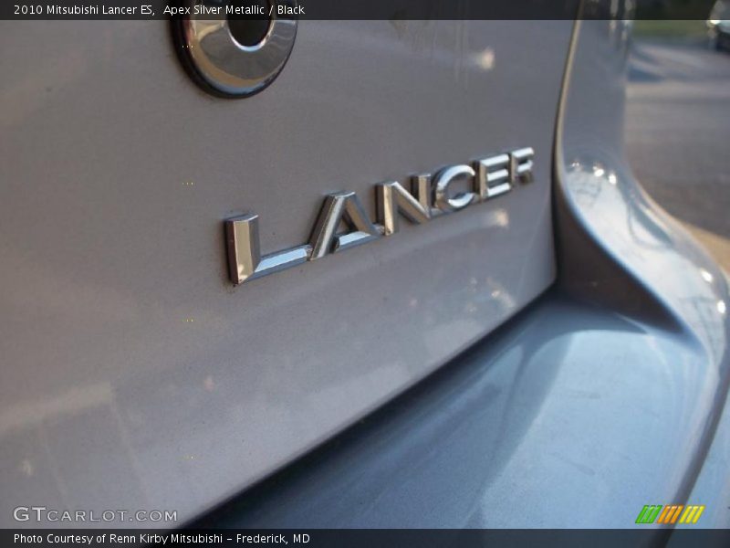 Apex Silver Metallic / Black 2010 Mitsubishi Lancer ES