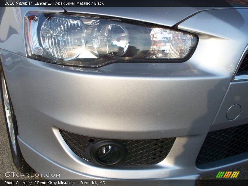 Apex Silver Metallic / Black 2010 Mitsubishi Lancer ES