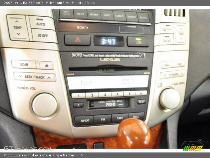 Millennium Silver Metallic / Black 2007 Lexus RX 350 AWD