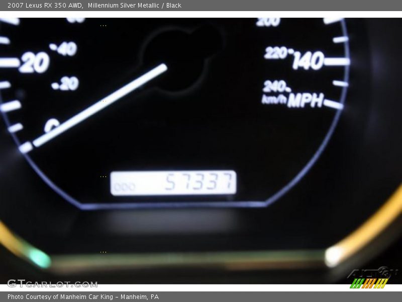 Millennium Silver Metallic / Black 2007 Lexus RX 350 AWD