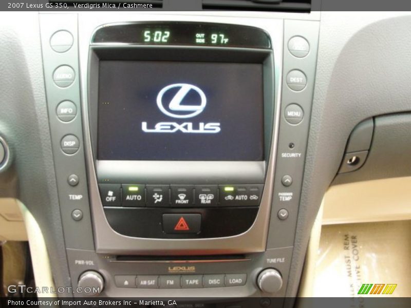 Verdigris Mica / Cashmere 2007 Lexus GS 350