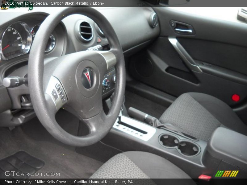 Carbon Black Metallic / Ebony 2010 Pontiac G6 Sedan