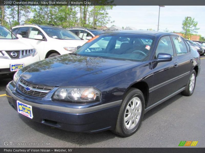 Navy Blue Metallic / Medium Gray 2002 Chevrolet Impala