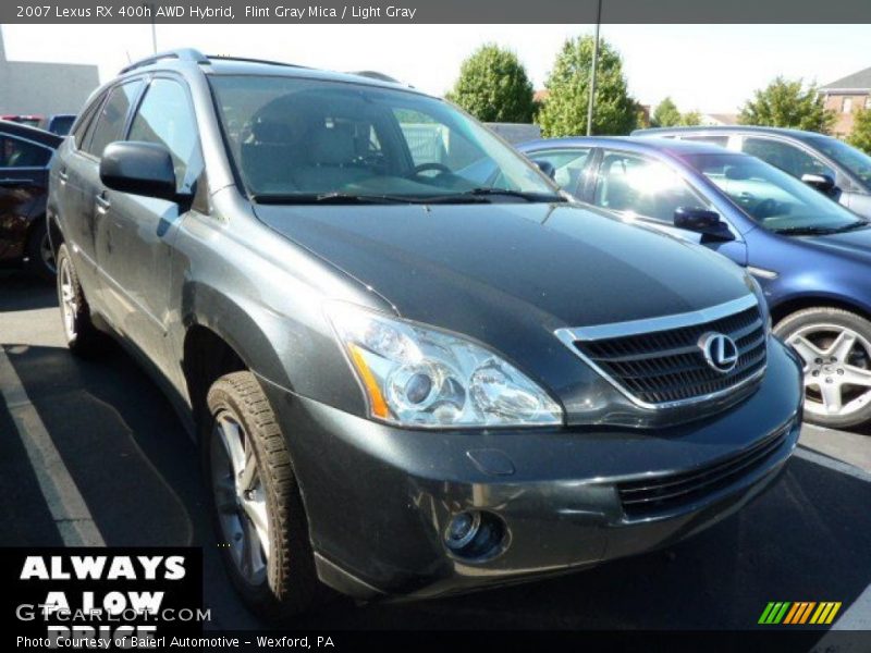 Flint Gray Mica / Light Gray 2007 Lexus RX 400h AWD Hybrid