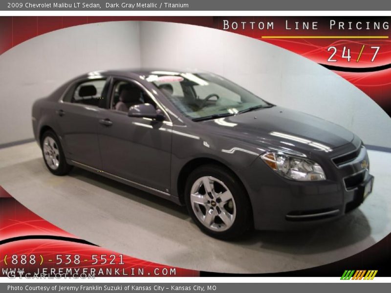 Dark Gray Metallic / Titanium 2009 Chevrolet Malibu LT Sedan