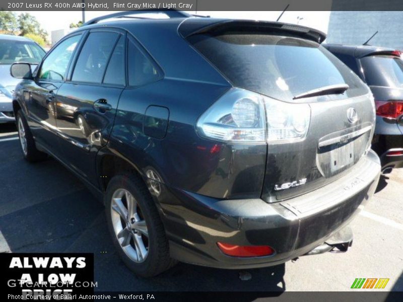 Flint Gray Mica / Light Gray 2007 Lexus RX 400h AWD Hybrid