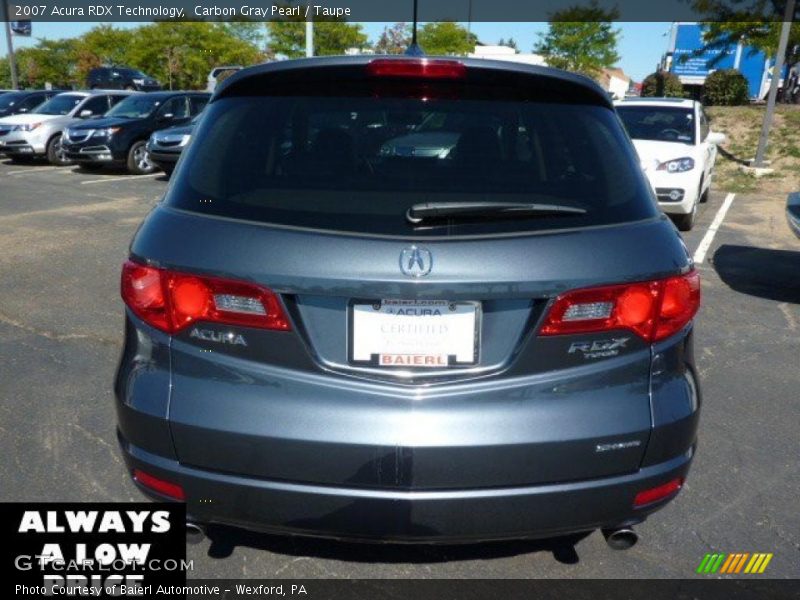 Carbon Gray Pearl / Taupe 2007 Acura RDX Technology