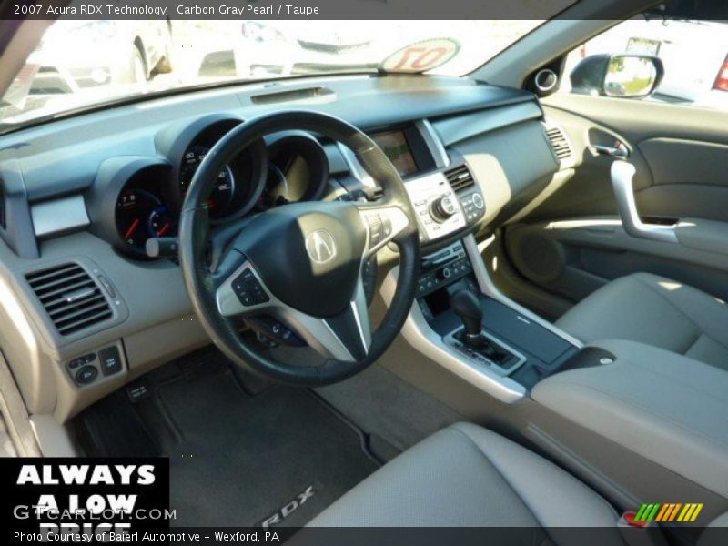 Carbon Gray Pearl / Taupe 2007 Acura RDX Technology