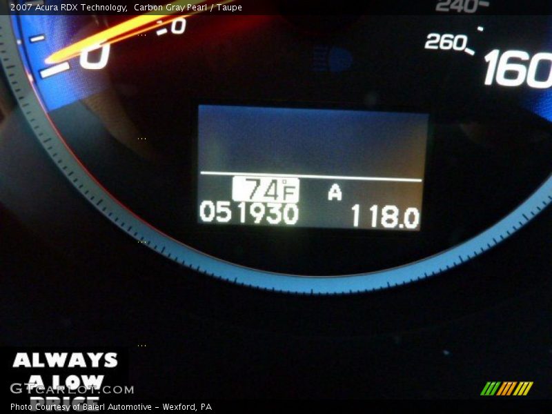Carbon Gray Pearl / Taupe 2007 Acura RDX Technology