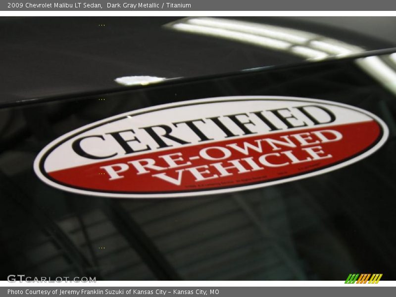 Dark Gray Metallic / Titanium 2009 Chevrolet Malibu LT Sedan