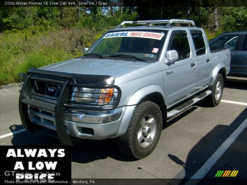 Silver Ice / Gray 2000 Nissan Frontier XE Crew Cab 4x4