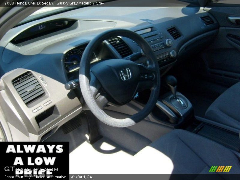 Galaxy Gray Metallic / Gray 2008 Honda Civic LX Sedan