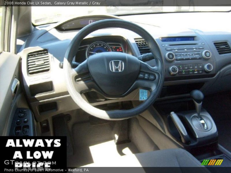 Galaxy Gray Metallic / Gray 2008 Honda Civic LX Sedan