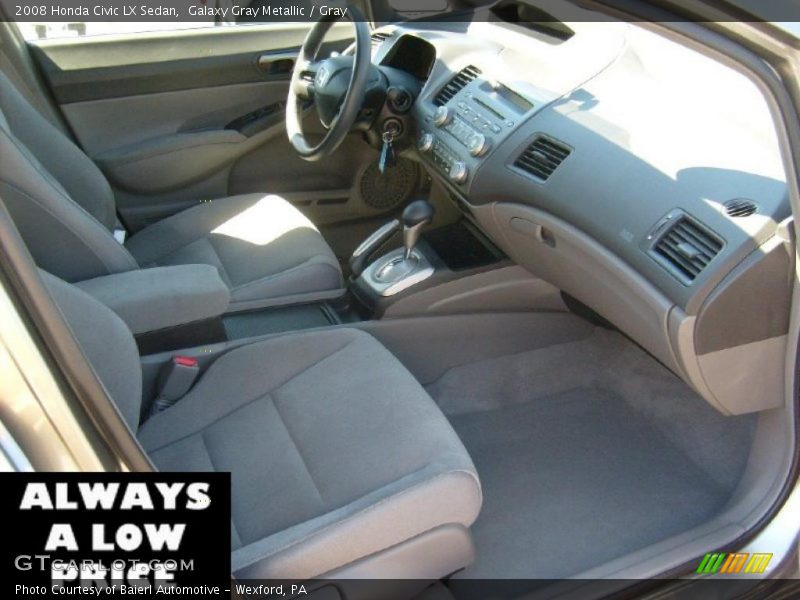 Galaxy Gray Metallic / Gray 2008 Honda Civic LX Sedan