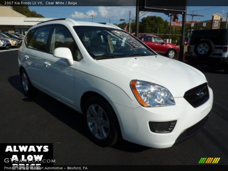 Clear White / Beige 2007 Kia Rondo LX V6