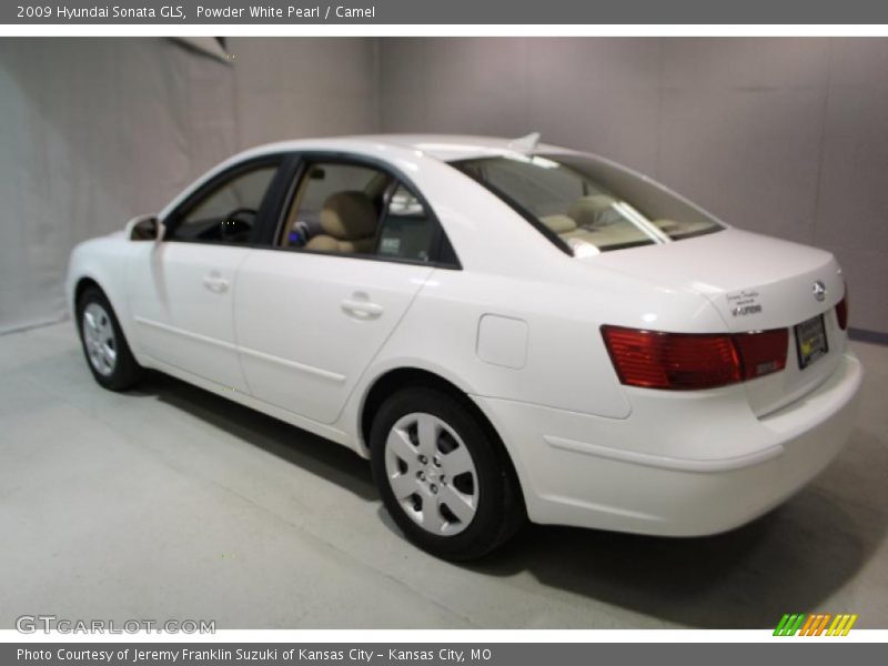Powder White Pearl / Camel 2009 Hyundai Sonata GLS