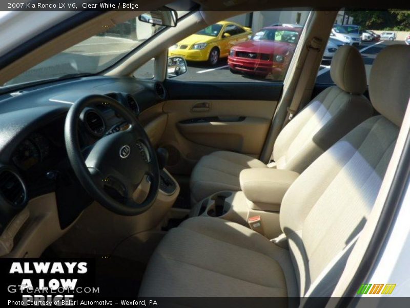 Clear White / Beige 2007 Kia Rondo LX V6