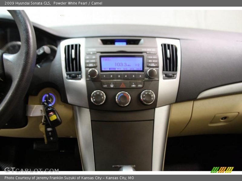 Powder White Pearl / Camel 2009 Hyundai Sonata GLS