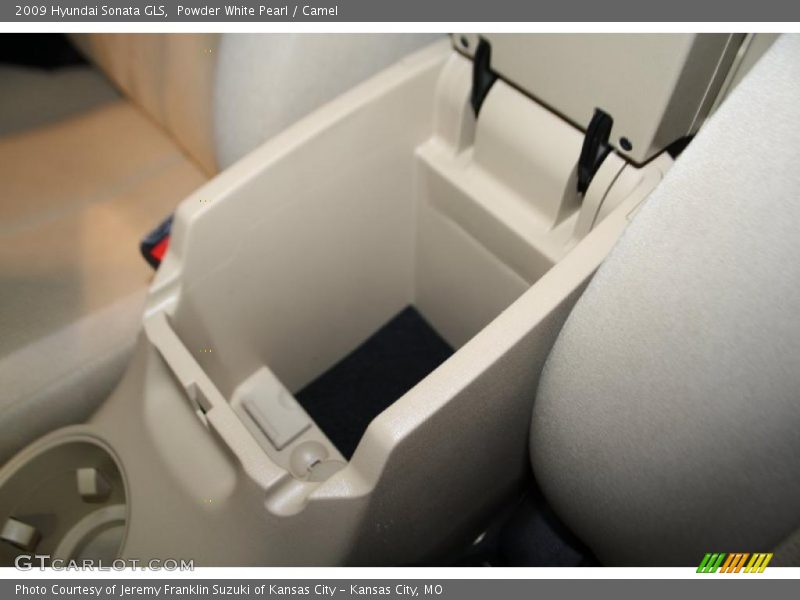 Powder White Pearl / Camel 2009 Hyundai Sonata GLS