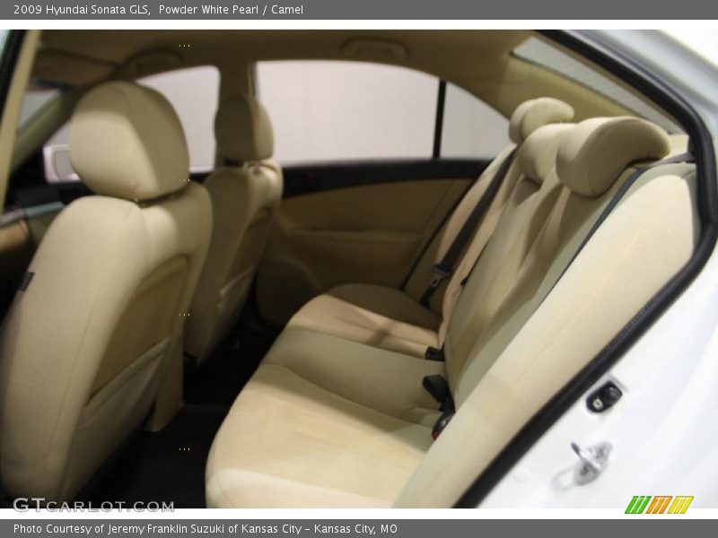 Powder White Pearl / Camel 2009 Hyundai Sonata GLS