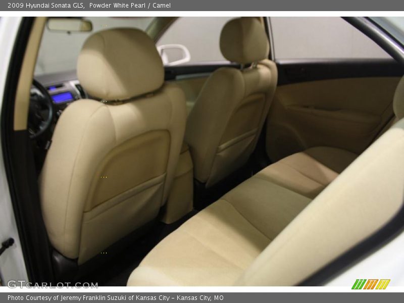 Powder White Pearl / Camel 2009 Hyundai Sonata GLS