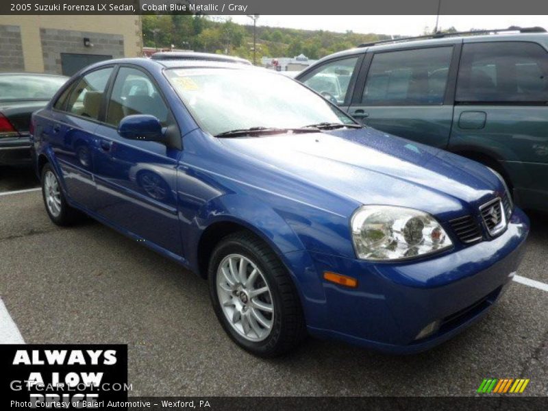 Cobalt Blue Metallic / Gray 2005 Suzuki Forenza LX Sedan