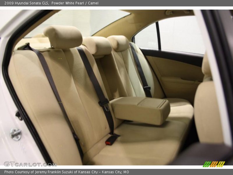 Powder White Pearl / Camel 2009 Hyundai Sonata GLS