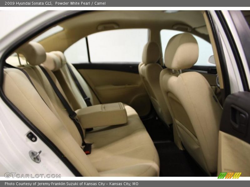 Powder White Pearl / Camel 2009 Hyundai Sonata GLS