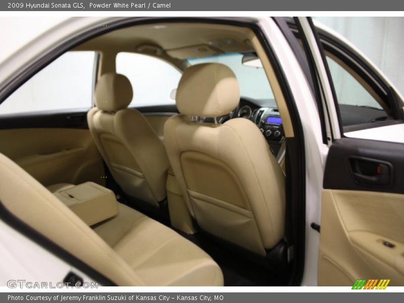 Powder White Pearl / Camel 2009 Hyundai Sonata GLS