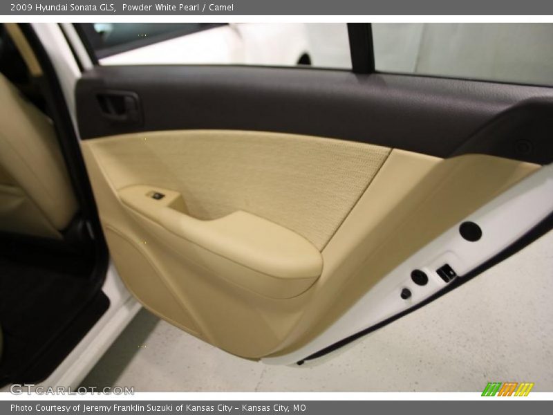 Powder White Pearl / Camel 2009 Hyundai Sonata GLS