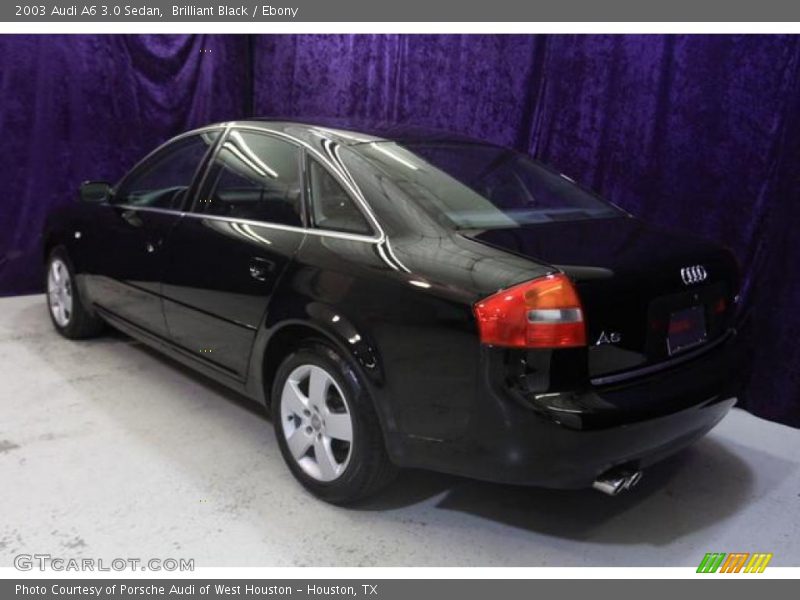 Brilliant Black / Ebony 2003 Audi A6 3.0 Sedan